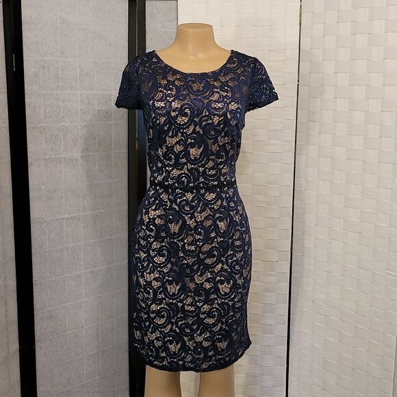 BRAND NEW JACKIE JON LACE SHEATH WOMEN"S DRESS - Picture 3 of 12
